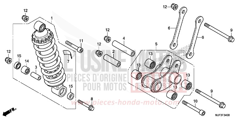 COUSSIN ARRIERE de CTX700 ABS PEARL FADELESS WHITE (NH341) de 2014
